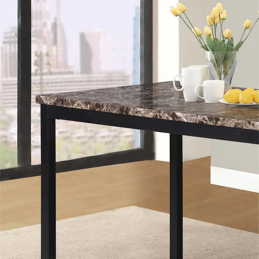 Modern Style 5-Piece Dining Set with Rectangular Table and 4 Upholstered High Back Chairs