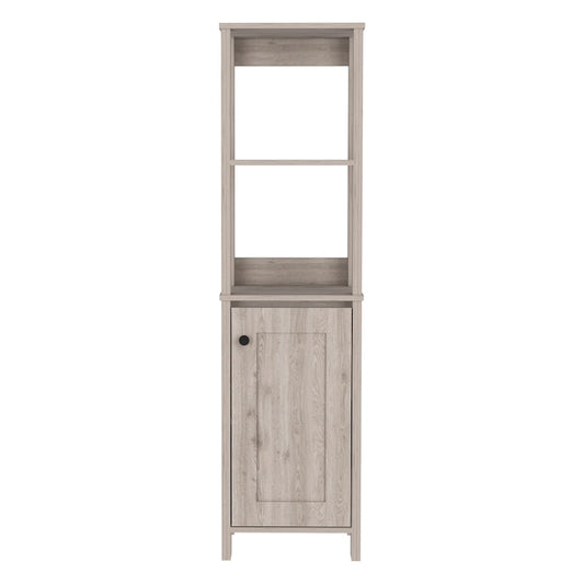 FM Furniture Arctic Linen Cabinet with 4 Shelves and Single Door Cabinet