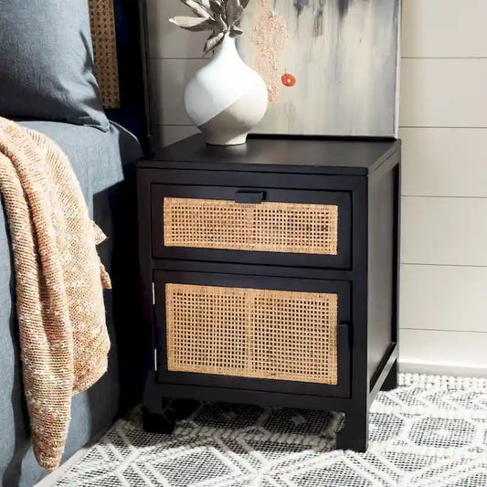 SAFAVIEH Zhane Coastal 1-Drawer 1-Door Nightstand