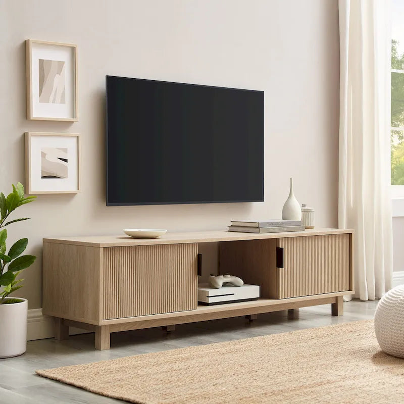 Middlebrook Designs Modern Fluted-Door TV Stand