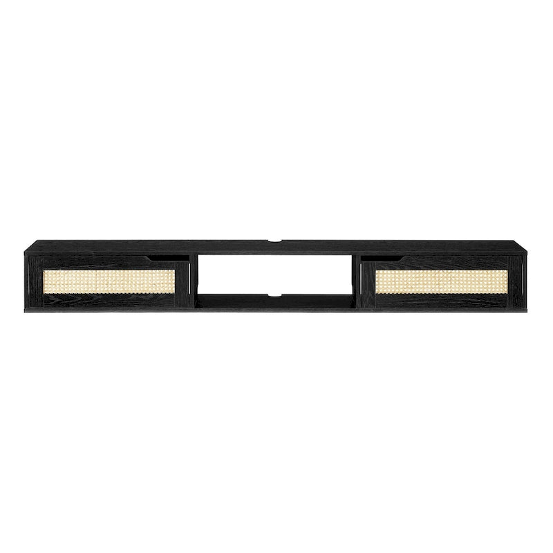 Middlebrook Scandi 70-inch Faux Rattan-Door Floating TV Stand