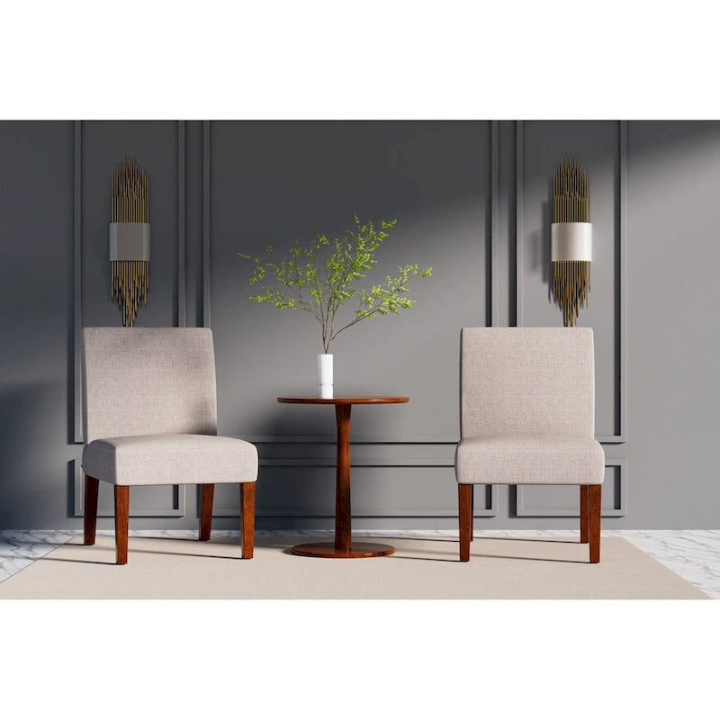 18.7 Side Chairs with Round Table (Set of 2)