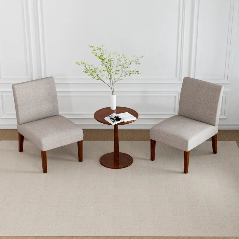 18.7 Side Chairs with Round Table (Set of 2)