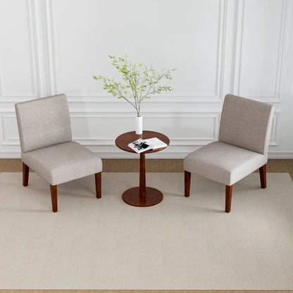18.7 Side Chairs with Round Table (Set of 2)