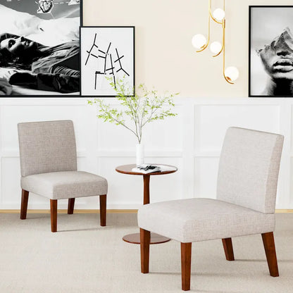 18.7 Side Chairs with Round Table (Set of 2)