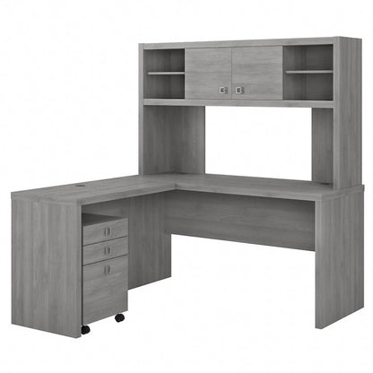 Echo L Shaped Desk with Hutch and Drawers by Bush Business Furniture