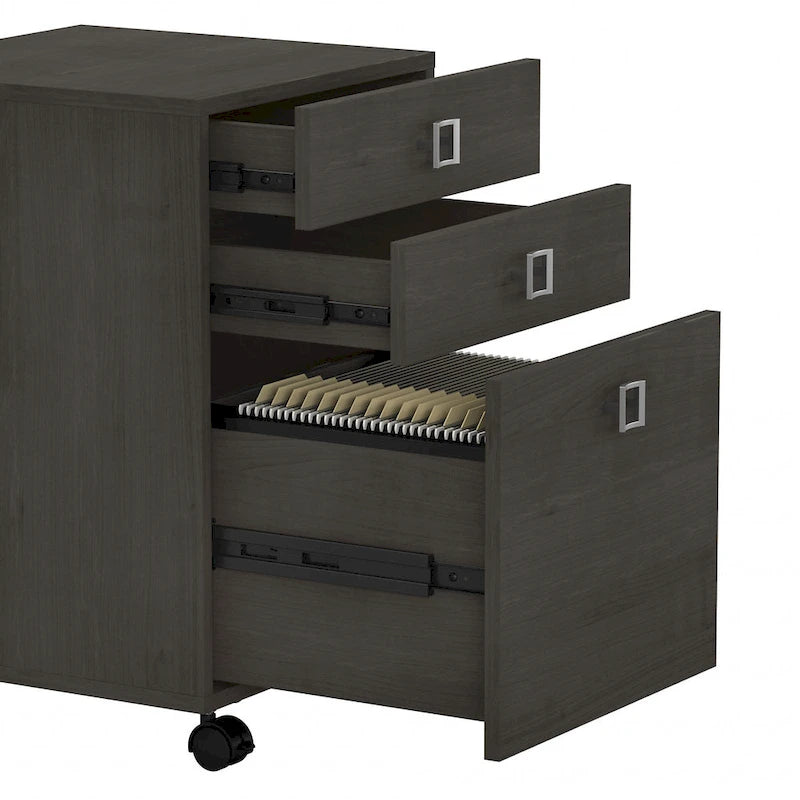 Echo L Shaped Desk with Hutch and Drawers by Bush Business Furniture