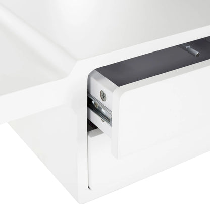 SAFAVIEH Natalia Mid Century Scandinavian White Two Drawer Desk