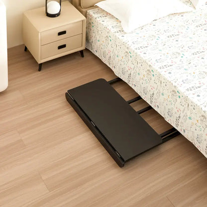 Minimalist Folding Office Desk with One Piece Desktop and 4 Moving Wheel for Home Offices and Bedrooms or Dorm Rooms