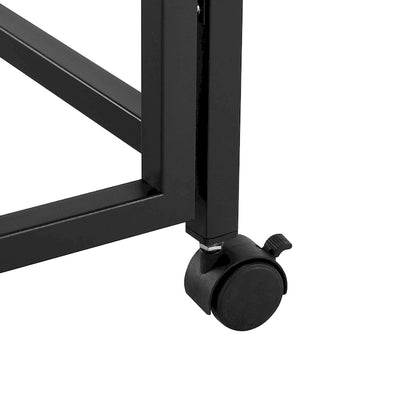 Minimalist Folding Office Desk with One Piece Desktop and 4 Moving Wheel for Home Offices and Bedrooms or Dorm Rooms