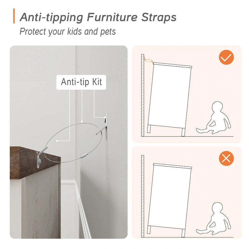 WAMPAT Farmhouse TV Stand For Tvs, Wood Entertainment Center With 3 Drawers, TV Console With Large Storage For Living Room