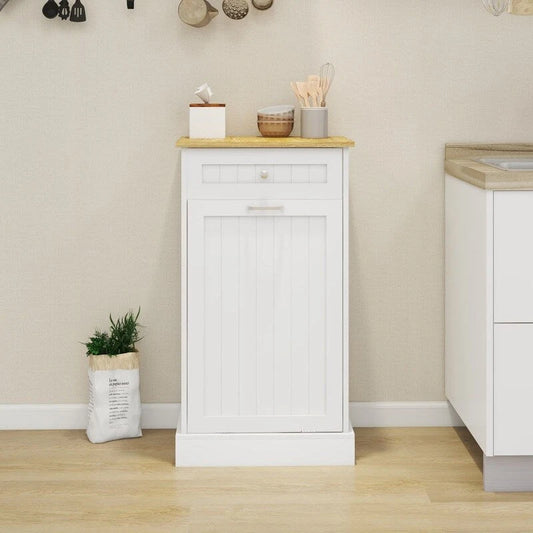 1 Drawers and 1-Compartment Tilt-Out Trash Cabinet Kitchen Trash Cabinet