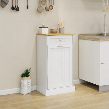1 Drawers and 1-Compartment Tilt-Out Trash Cabinet Kitchen Trash Cabinet