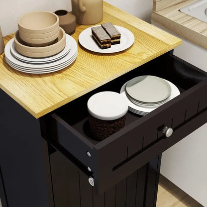 1 Drawers and 1-Compartment Tilt-Out Trash Cabinet Kitchen Trash Cabinet