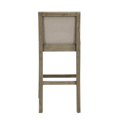 Roomfitters Retro Bar Stools, Set of 2 Upholstered 30.5 Bar Height Chairs with Fabric Cushion and Wood Frame