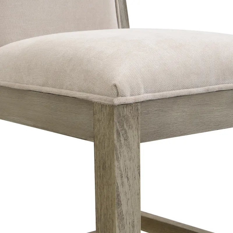 Roomfitters Retro Bar Stools, Set of 2 Upholstered 30.5 Bar Height Chairs with Fabric Cushion and Wood Frame