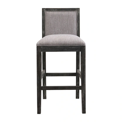 Roomfitters Retro Bar Stools, Set of 2 Upholstered 30.5 Bar Height Chairs with Fabric Cushion and Wood Frame