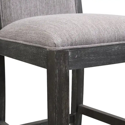 Roomfitters Retro Bar Stools, Set of 2 Upholstered 30.5 Bar Height Chairs with Fabric Cushion and Wood Frame