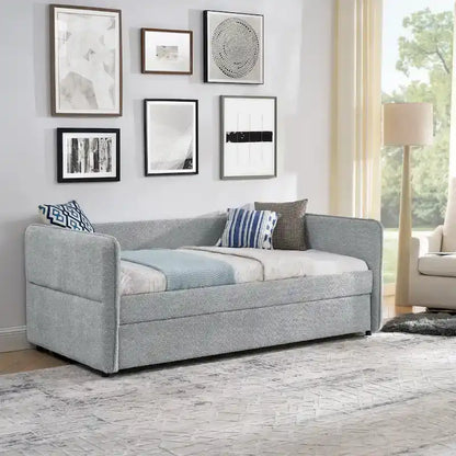Twin Boucle Daybed with Trundle