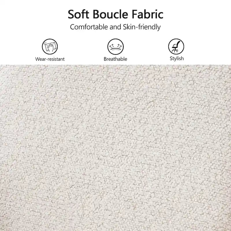 Modern Upholstered Dining Chairs with Swivel Metal Legs