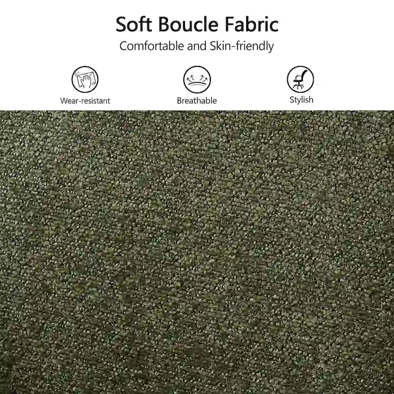 Modern Upholstered Dining Chairs with Swivel Metal Legs