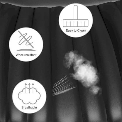 Modern Swivel Bar Chairs Adjustable Bar Stools Set of 4, Counter Height Bar Stools with High Backrest