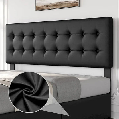 Bed Frame with Adjustable Headboard and 4 Storage Drawers