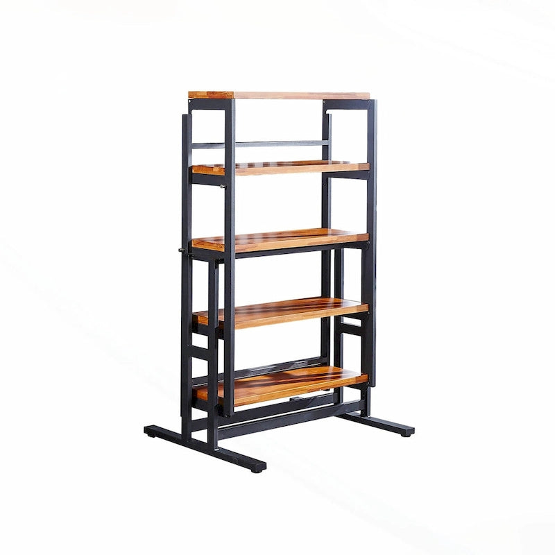 Versatile Convertible Dining Table with Industrial Rustic Design for Compact Spaces