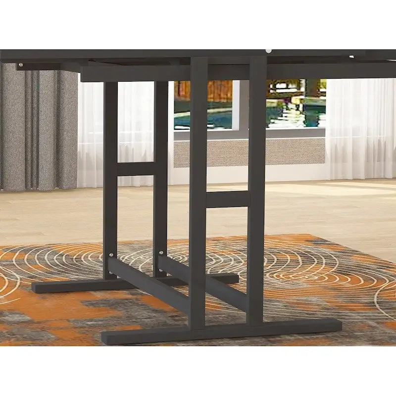 Versatile Convertible Dining Table with Industrial Rustic Design for Compact Spaces