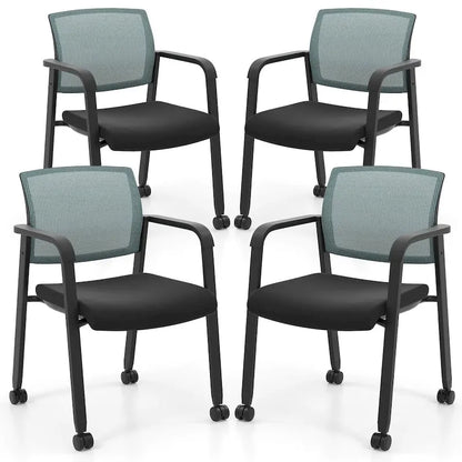 Costway Conference Chairs Set of 2/4 Stackable Office Guest Mesh Chair