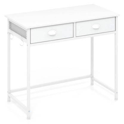 Costway Space Saving Home Computer Desk with 2 Fabric Drawers 4 - See Details