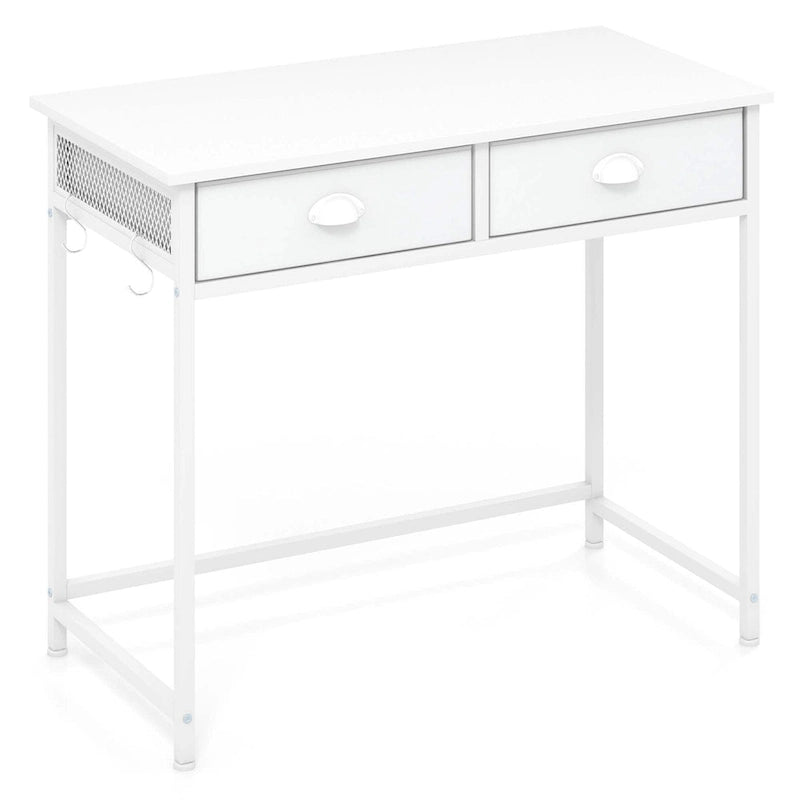 Costway Space Saving Home Computer Desk with 2 Fabric Drawers 4 - See Details