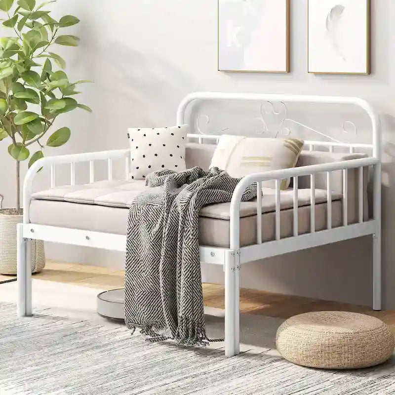 Costway Metal Daybed Extendable Daybed to Twin Size Bed Heavy Duty - See Details