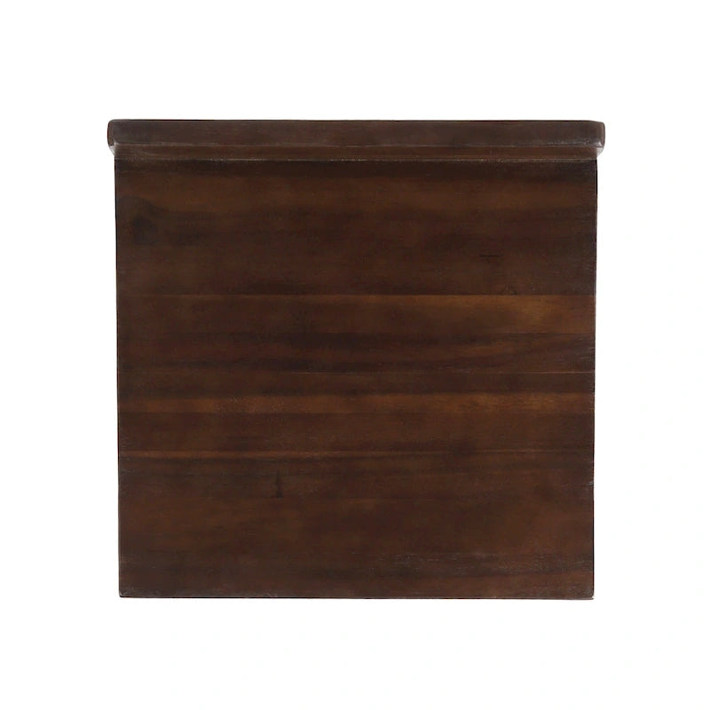 Contemporary Indoor Acacia Wood Bar Stools (Set of 2), Bar Height