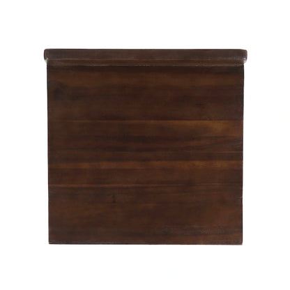 Contemporary Indoor Acacia Wood Bar Stools (Set of 2), Bar Height