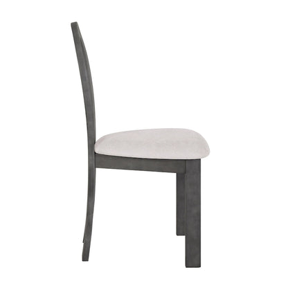 7 Piece Dining Table Set for 6, Versatile Kitchen Dining Table Set with Trestle Dining Table and 6 Upholstered Chairs