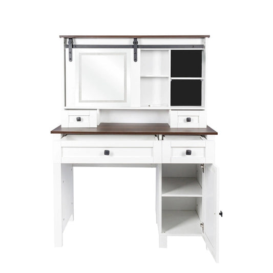41.73 Wide Dressing Table Set with 4 Drawers 1 Cabinet Dressing Table