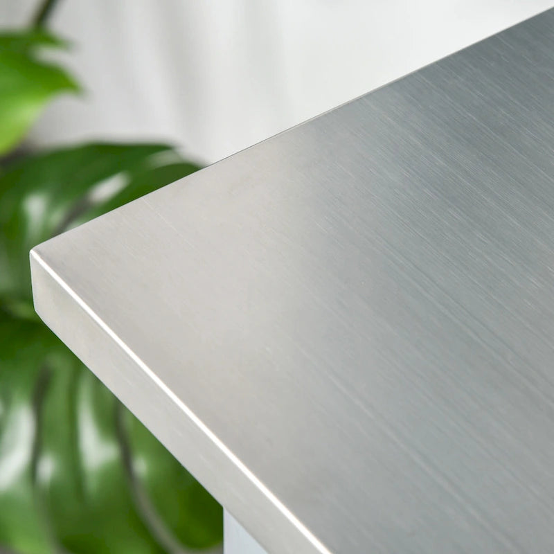 Kitchen Island With Stainless Steel Top(no include stool)