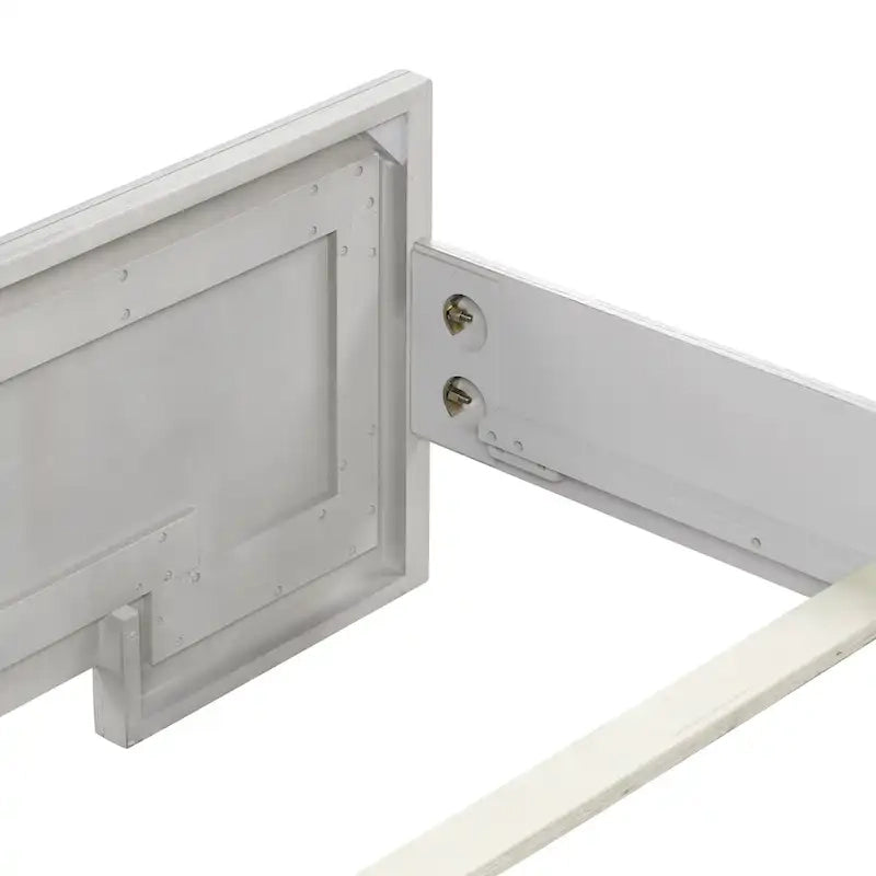 Furniture of America Klasiin Rustic White Wood Panel Bed