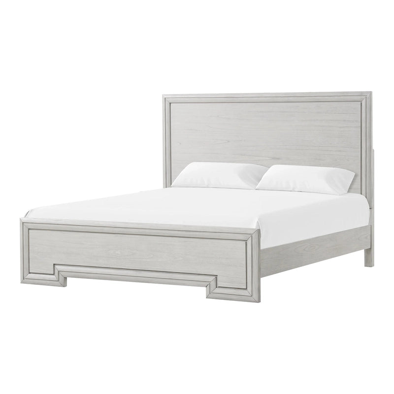 Furniture of America Klasiin Rustic White Wood Panel Bed