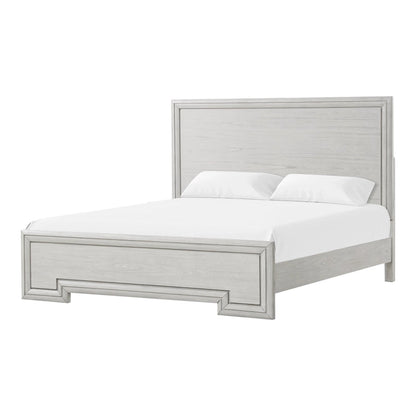 Furniture of America Klasiin Rustic White Wood Panel Bed