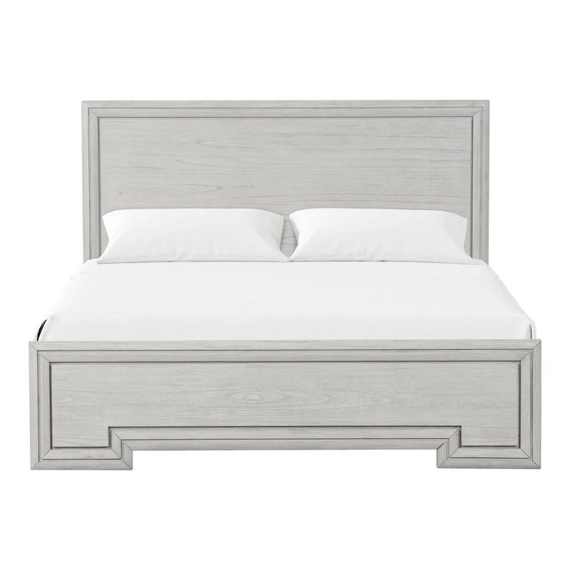 Furniture of America Klasiin Rustic White Wood Panel Bed