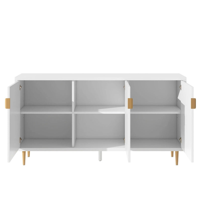 65 Modern TV Stand with Doors & Adjustable Shelves for TVs Up to 70