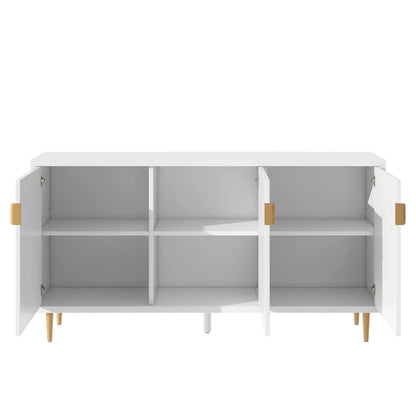 65 Modern TV Stand with Doors & Adjustable Shelves for TVs Up to 70