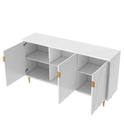 65 Modern TV Stand with Doors & Adjustable Shelves for TVs Up to 70