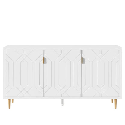 65 Modern TV Stand with Doors & Adjustable Shelves for TVs Up to 70