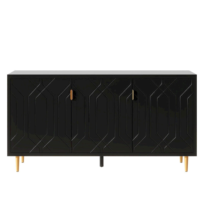 65 Modern TV Stand with Doors & Adjustable Shelves for TVs Up to 70