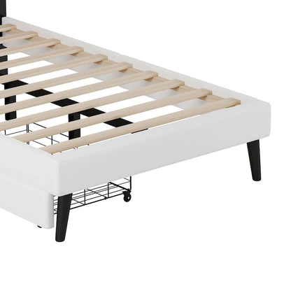 Upholstered Princess Bed with Crown Headboard & Drawers