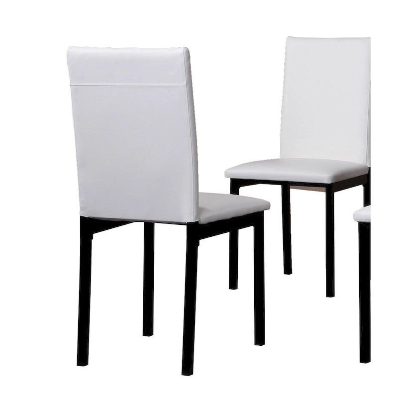Modern Style 5-Piece Dining Set with Rectangular Table and 4 Upholstered High Back Chairs