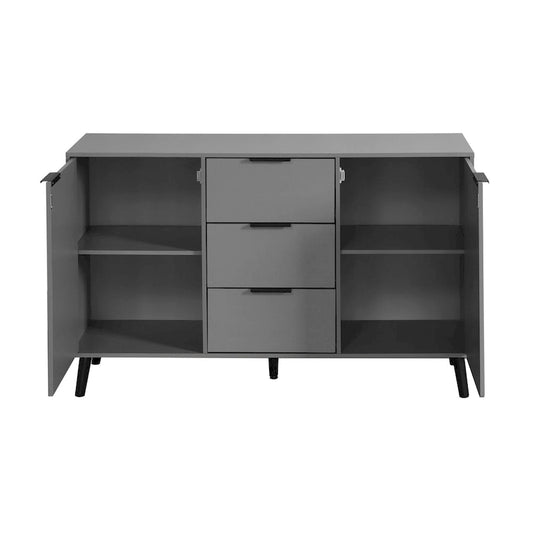 Modern Sideboard Buffet Cabinet with 2 Doors, Storage Shelves and 3 Drawers